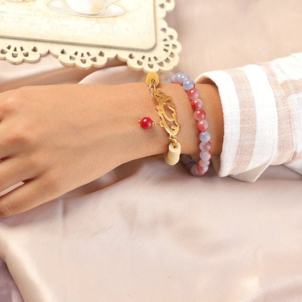 طقم "آية" الرقيق - مطلي بالذهب