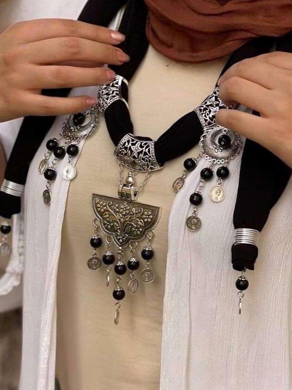 وشاح قلادة جميلة - قطن