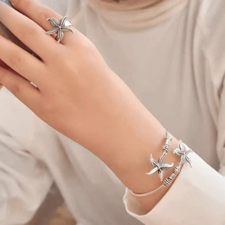 Starfish Set - Silver Plated