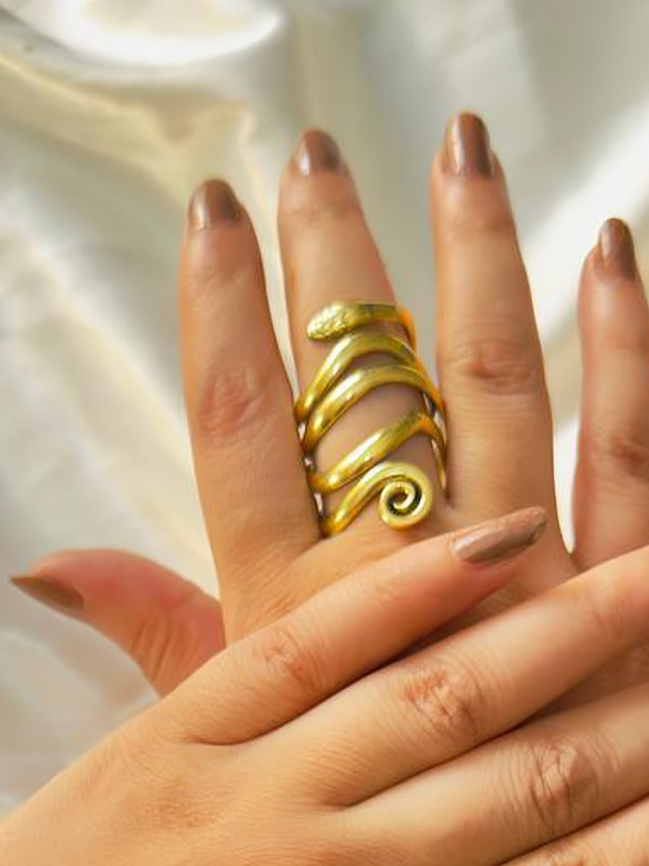 خاتم نهلة - مطلي بالفضة