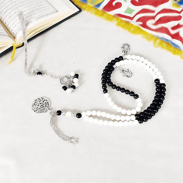 Royal Agate Rosary - Silver Plated