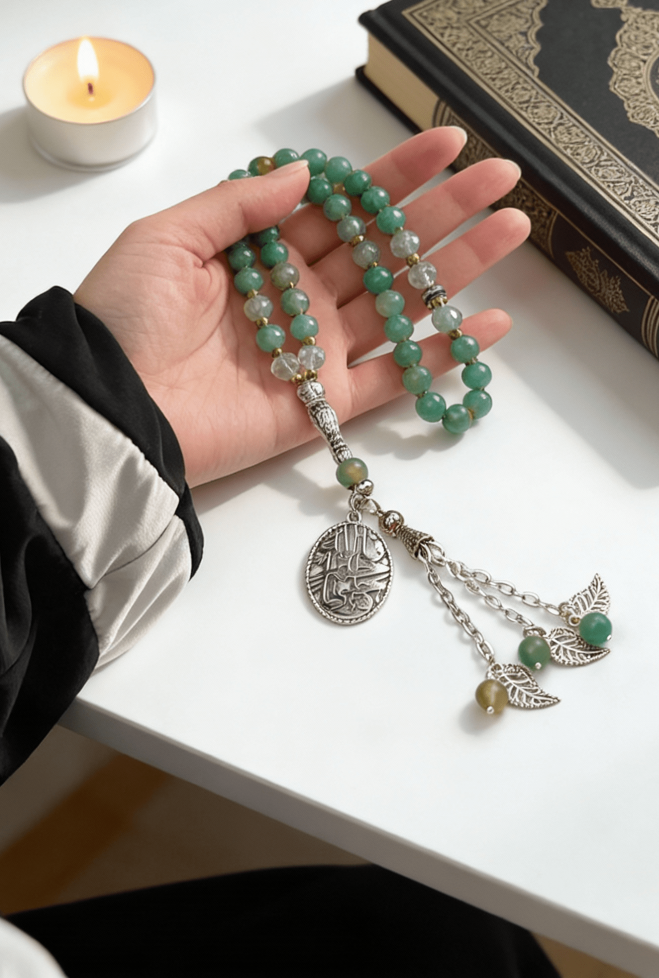 Green Rosary - Agate Stones