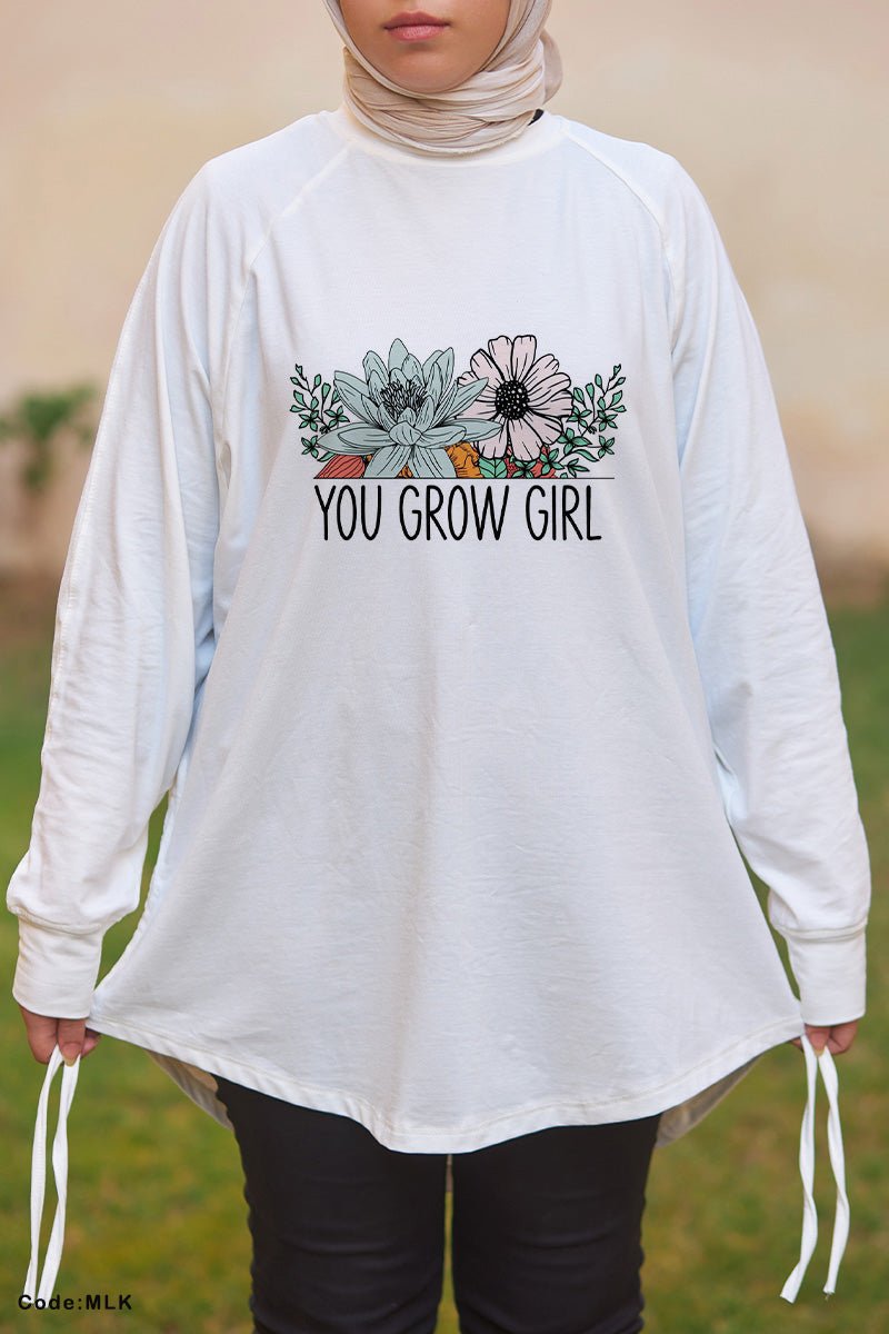 Grow Girl Woman T-shirt - Cotton