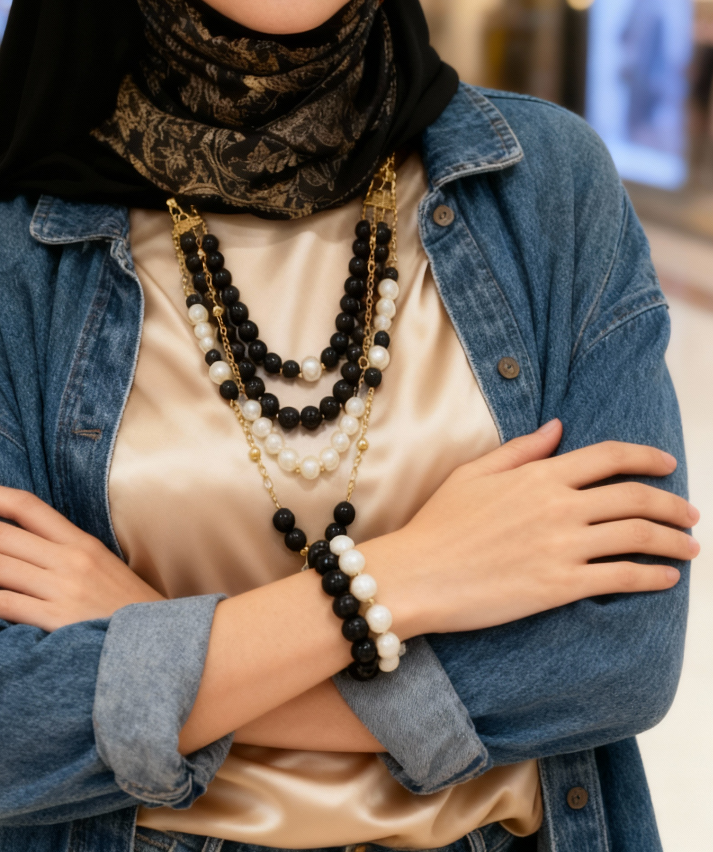 Talah Elegant Set Pearl & Marjan