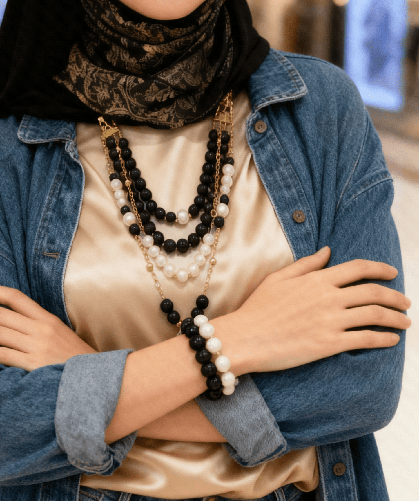 Talah Elegant Set Pearl & Marjan