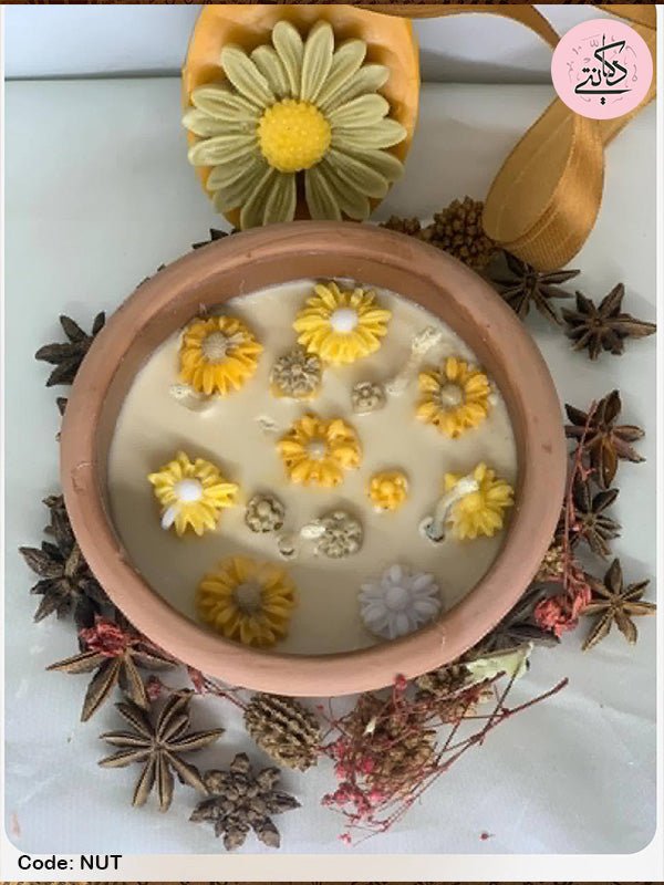 شمعة باقة الزهور