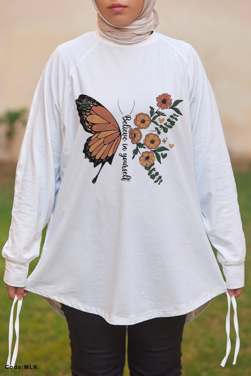 Butterfly Woman T-shirt - Cotton