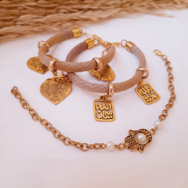 Hearted Tree Set - Leather