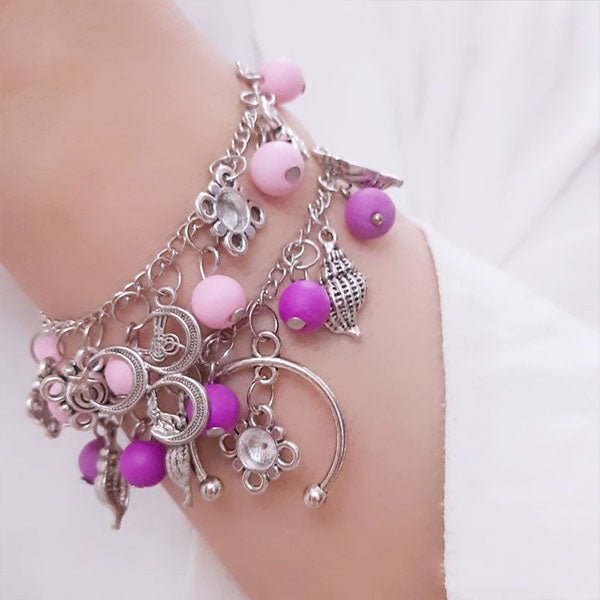 Sara Pink And Purple Bracelets