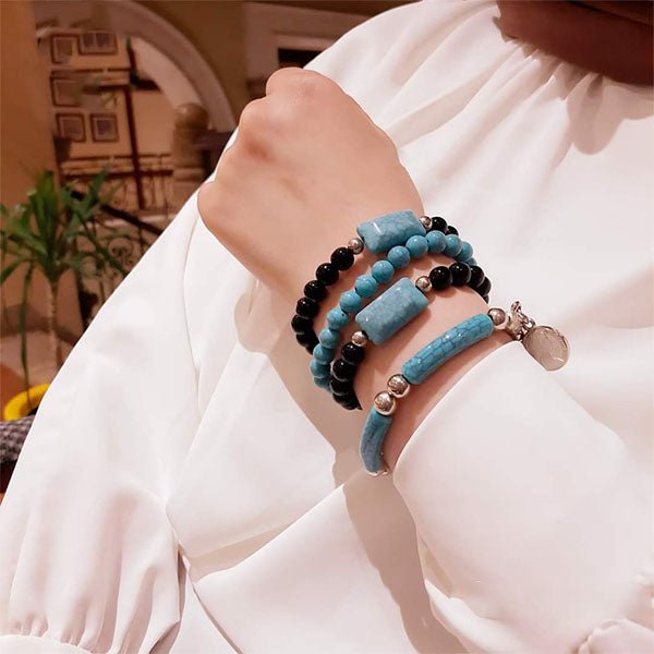 Aisha Bracelets Set - Turquoise and Agate