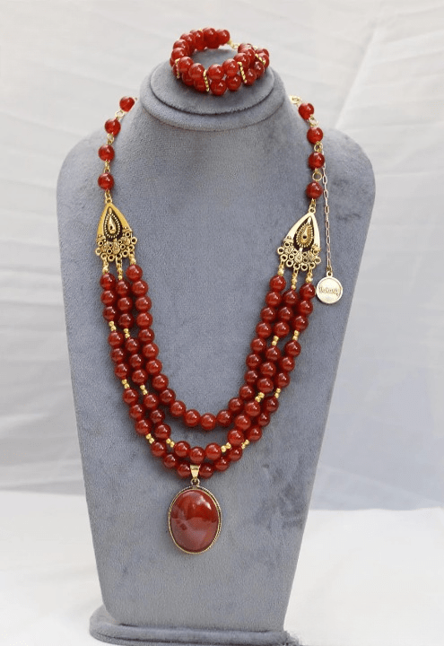 مجموعة راما الرائعة - حجر المرجان الأحمر