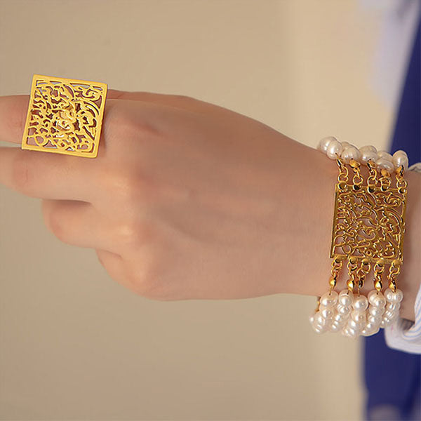 Pearl Gold Plated Set