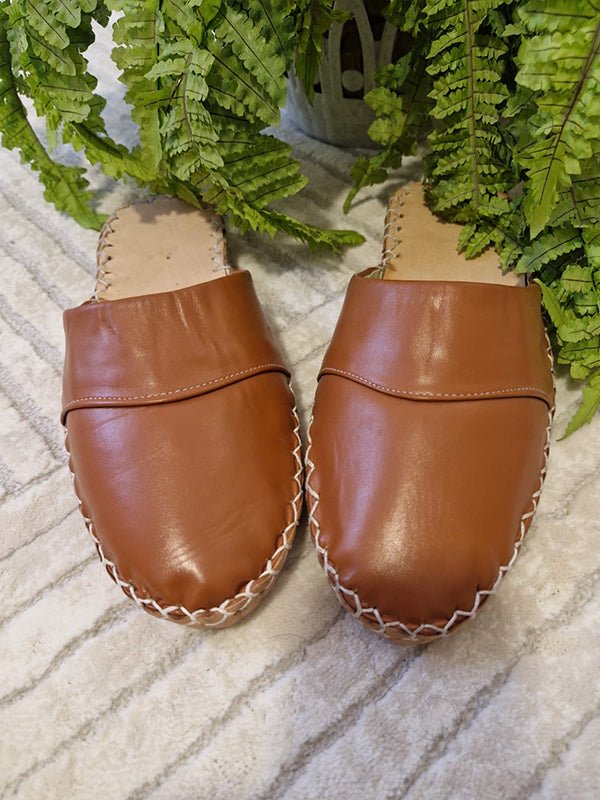 Nour Slippers - Genuine Leather