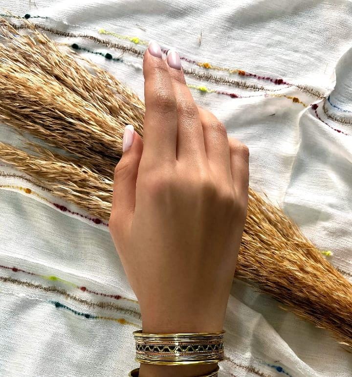 Hanaa Classy Bangle - Pure Copper