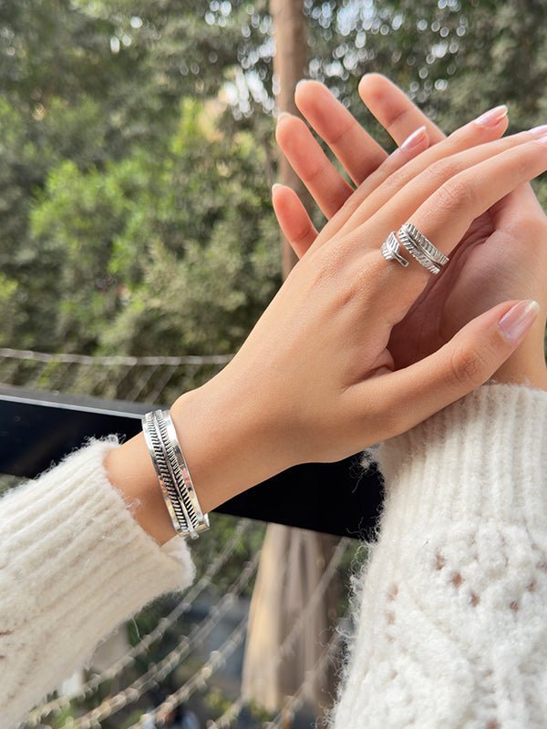 The Feather Set - Silver Plated