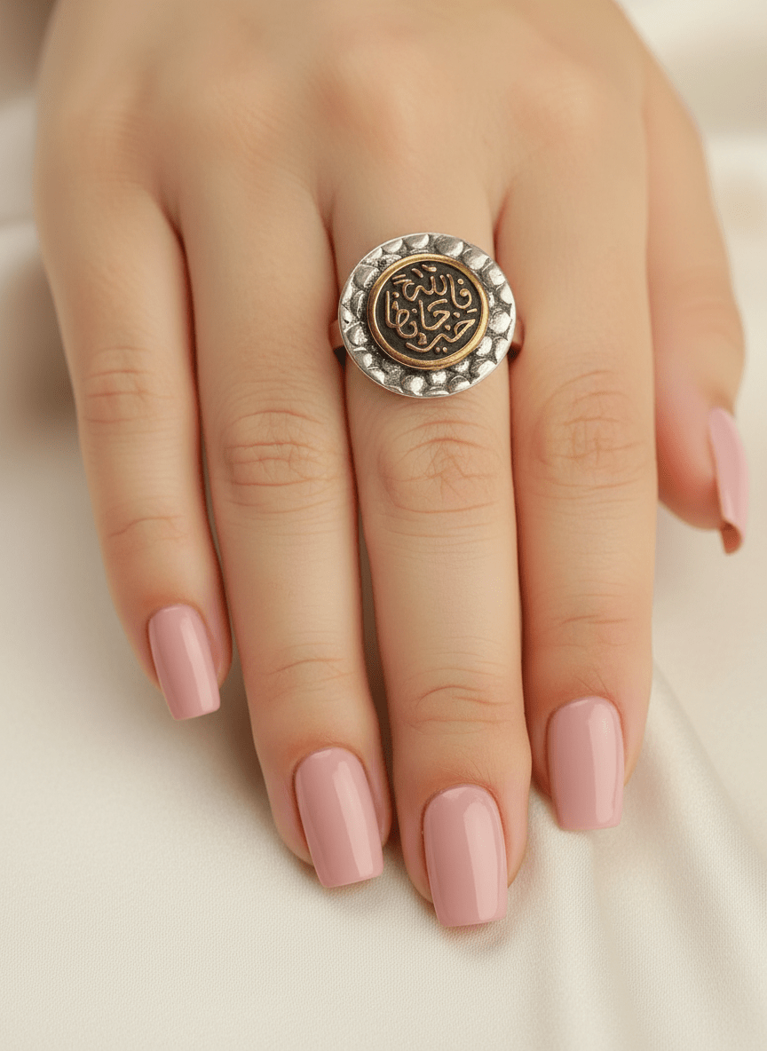 "Khair Hafiz" Ring - Silver Plated