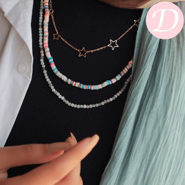 Stary Necklace Set - Crystal and Jamayka Stone