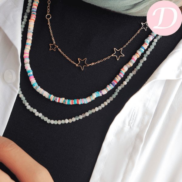 Stary Necklace Set - Crystal and Jamayka Stone