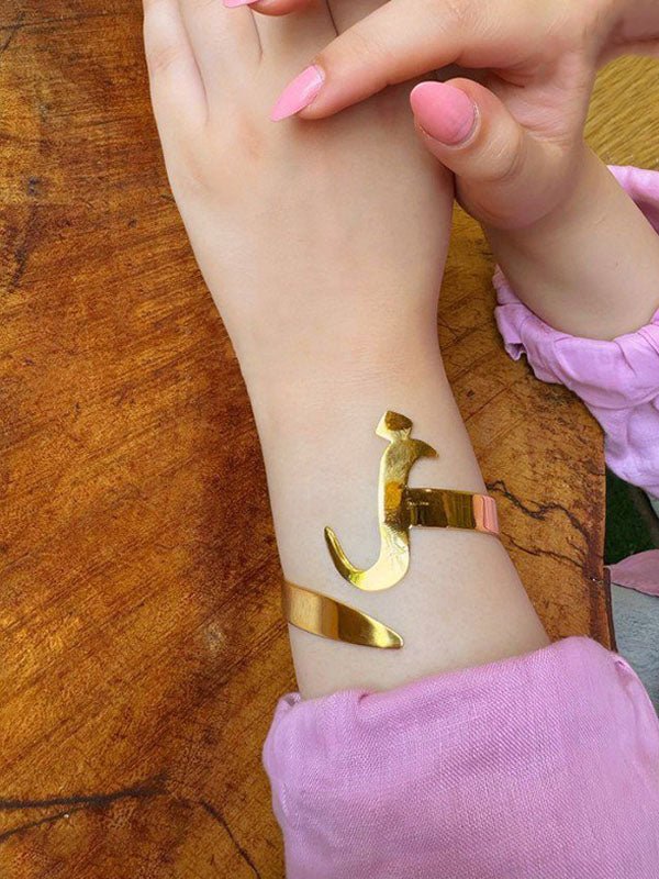 Letter Customized Bracelet - Gold Plated