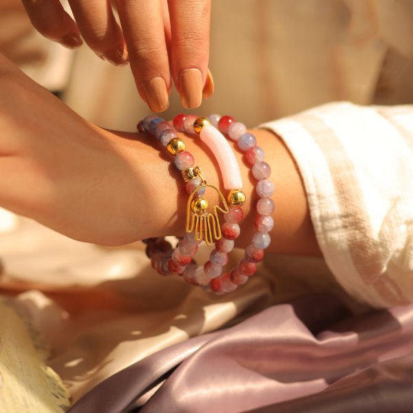 مجموعة أساور بيلا - حجر العقيق