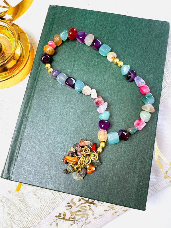 Colorful Shiny Rosary - Colorful Agate