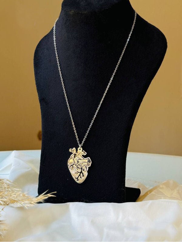 Heart Necklace - Silver And Gold Plated