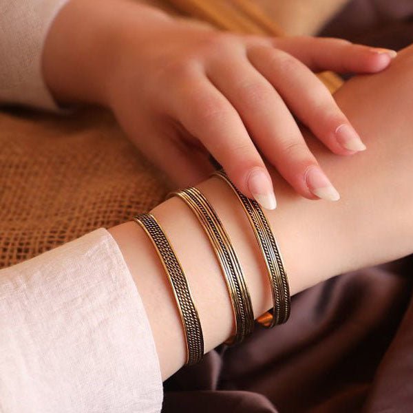 Brianna Bangle Set - Pure Copper