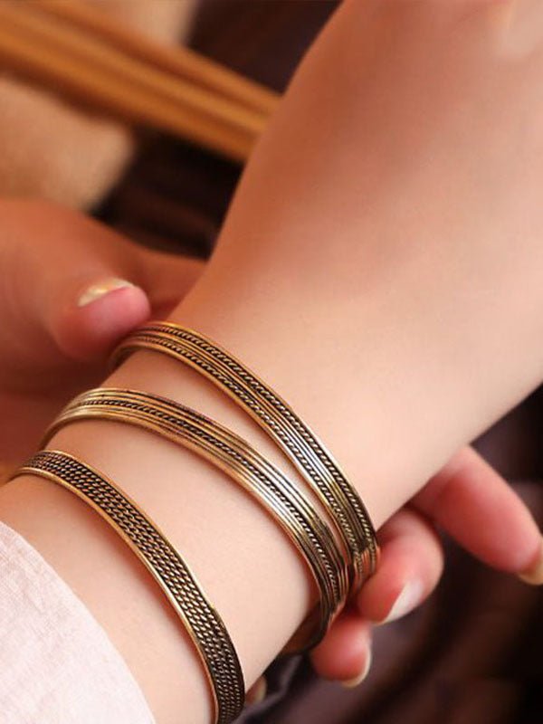Brianna Bangle Set - Pure Copper