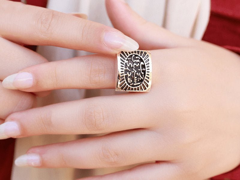 خاتم مولي - مطلي بالفضة