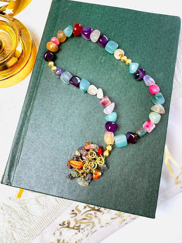 Colorful Shiny Rosary - Colorful Agate