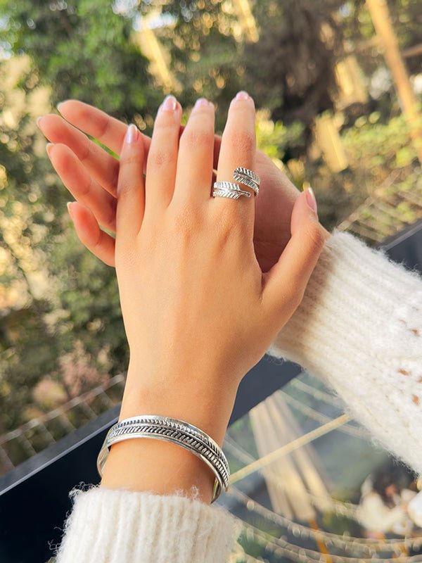 The Feather Set - Silver Plated