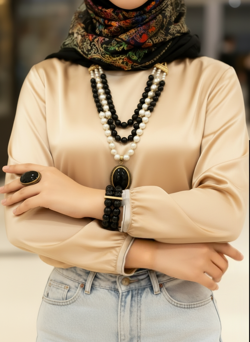 Sama Elegant Set Pearl & Marjan