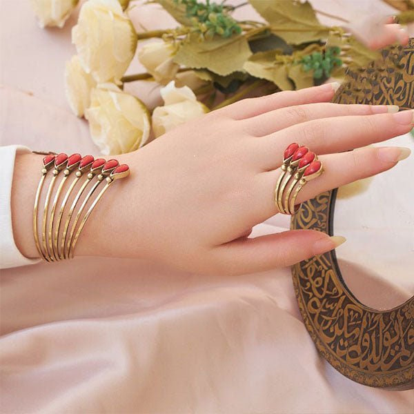 Amar Set - Copper and Agate