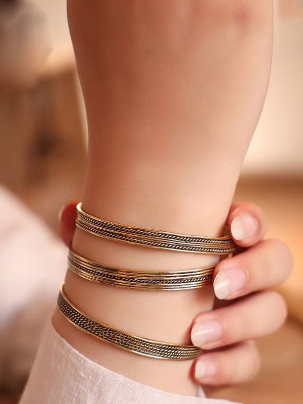 Brianna Bangle Set - Pure Copper