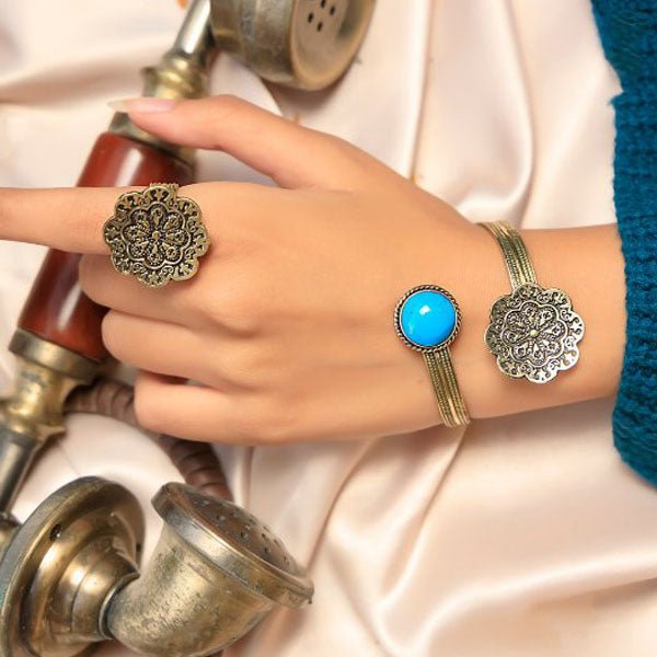 Aster Vintage Set - Turquoise and Pure Copper
