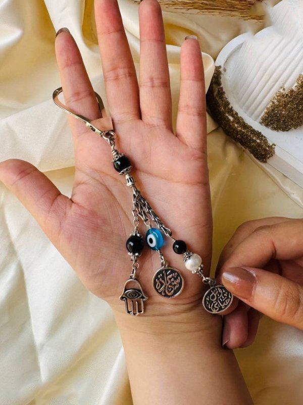 ميدالية عربية بحجر عقيق - فضة خالصة