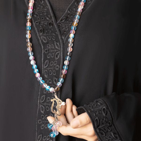 "Reem" Customized Rosary - Colorful Moon Stone