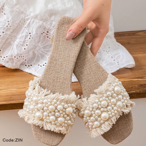 Sara Slippers - Linen