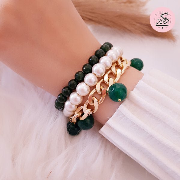 Basma Green Stainless Set