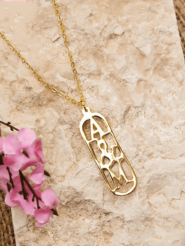 Thuraya Customized Necklace - Gold Plated