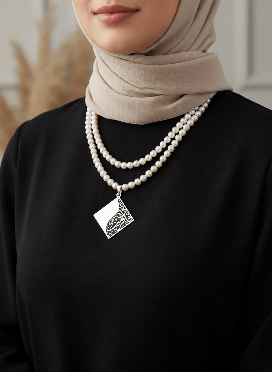 Doaa Necklace - Silver Plated