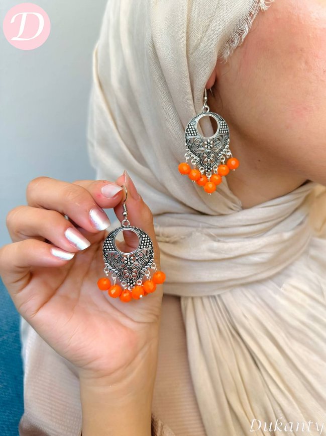 أقراط إيمان - معدن فضي