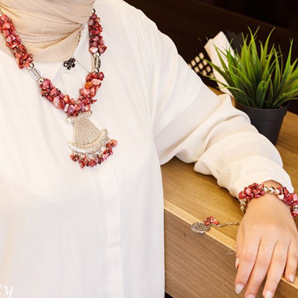 طقم بسمة - أحجار العقيق