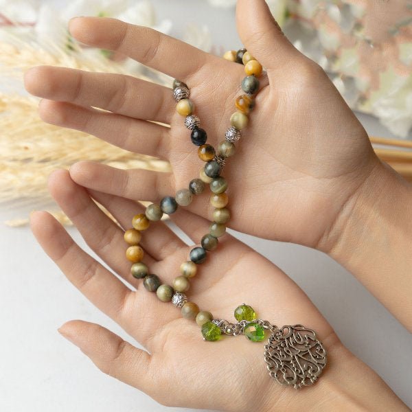 Aisha Rosary - Colorful Agate