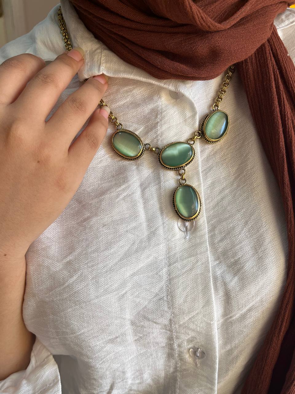 Unique Afnan Necklace - Agate Stone
