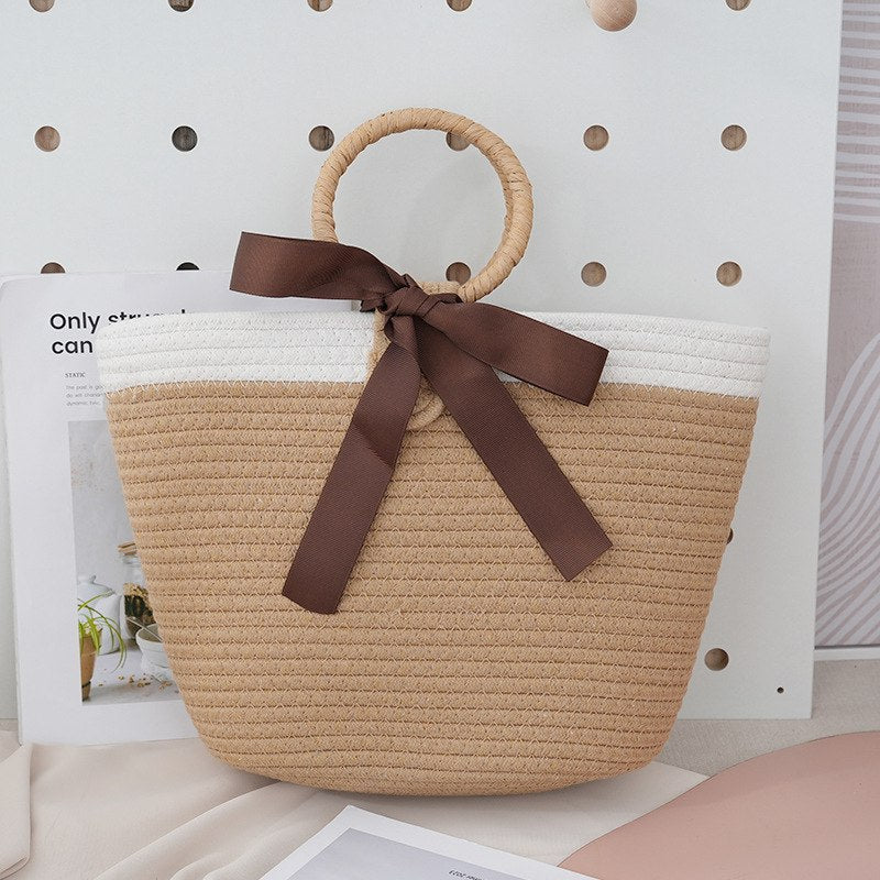 Yomna Beach Bag - Wicker