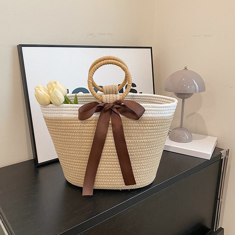 Yomna Beach Bag - Wicker
