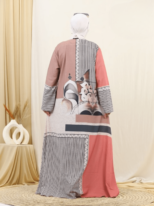 Salma jalabiya - Crepe Digital 3D