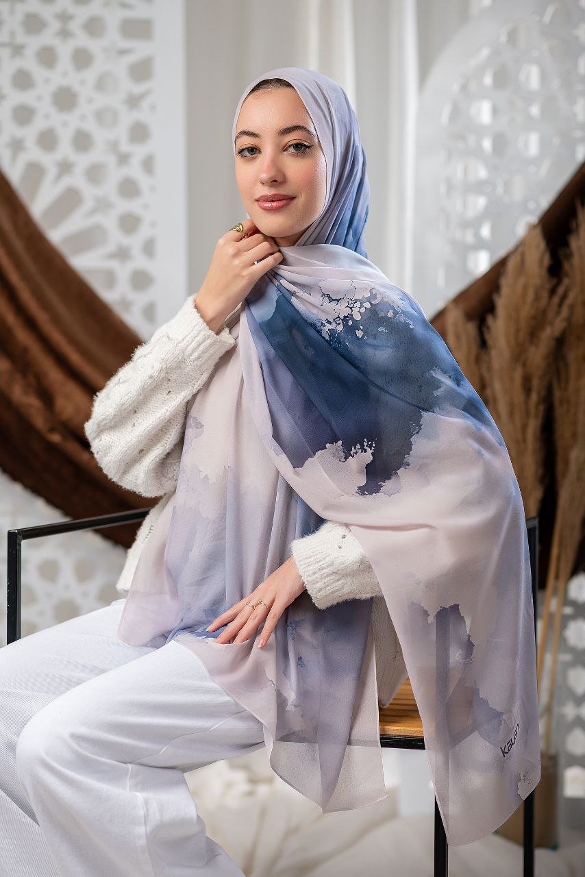 Hamsa Scarf - Crepe Digital