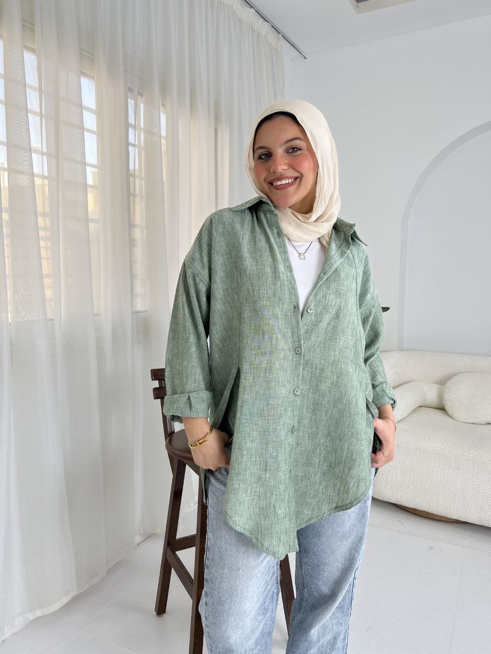 Monira Long Shirt - Linen